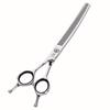 Fenice 7.0 Inch Left Handed Professional Dog Grooming Scissors Curved Thinning Dog Puppy Shears Pets Supplies Groomer Tools