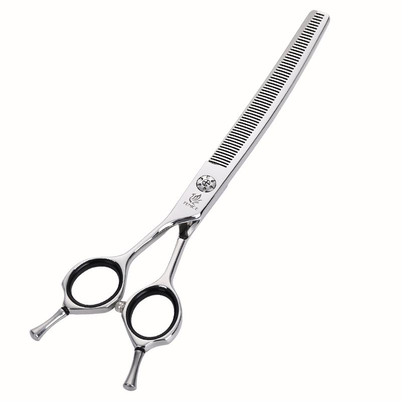 Fenice 7.0 Inch Left Handed Professional Dog Grooming Scissors Curved Thinning Dog Puppy Shears Pets Supplies Groomer Tools