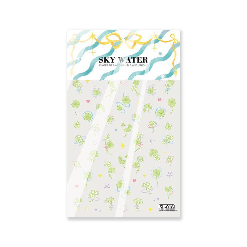 SKY Xiaohongshu Four-Leaf Clover Cartoon Nail Art Stickers