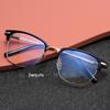 Men's Stylish Business Half-Frame TR Eyebrow Glasses with Anti-Blue Light Filter