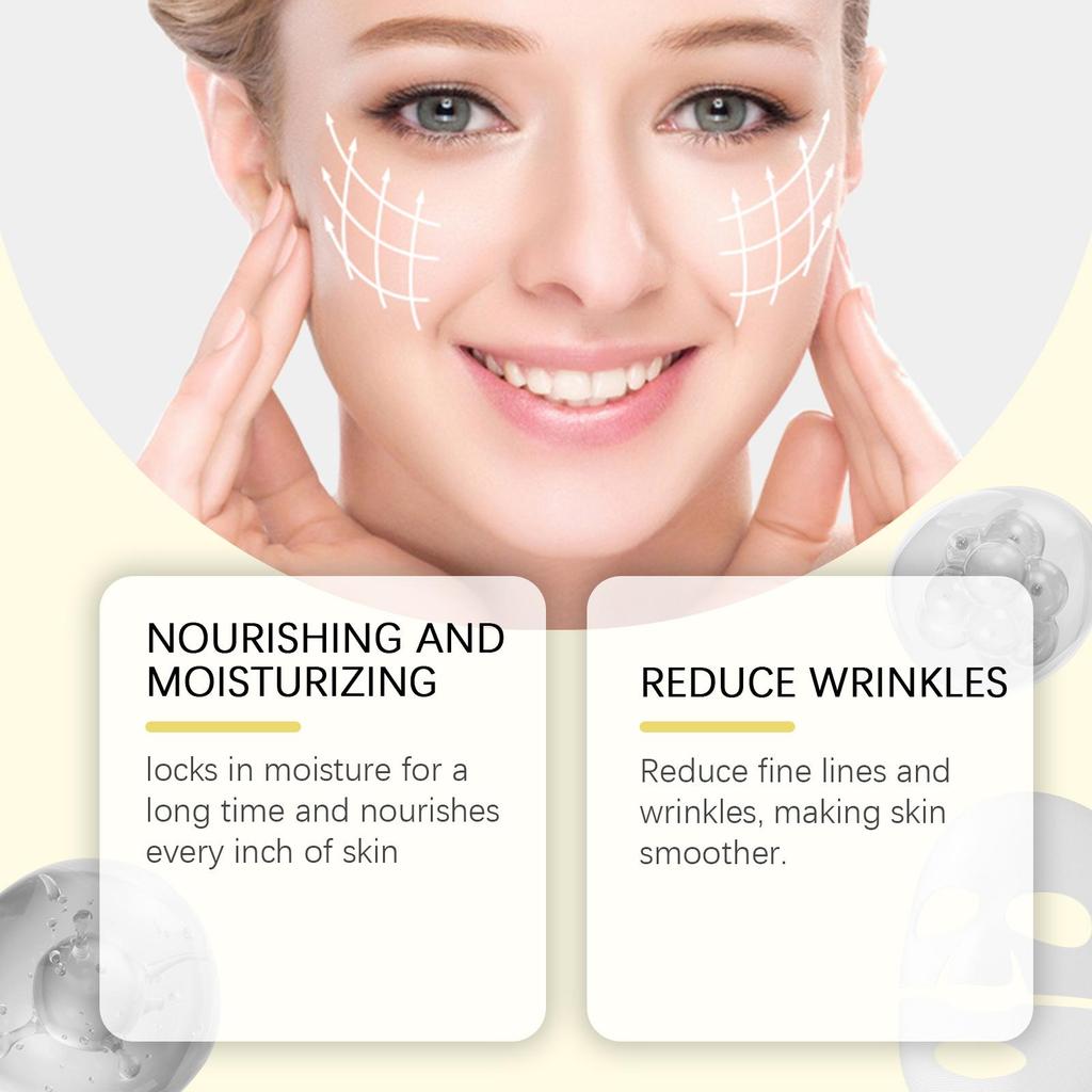 EELHOE Kollagenmaske (4 Stück): Reduziert feine Linien, strafft und glättet die Haut, bietet antioxidative Vorteile, nährt, spendet Feuchtigkeit und bekämpft Falten.