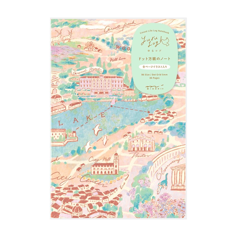 Midori Notebook Yurulog B6 Travel and Hotel Pattern 15366006