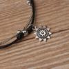 Vintage Fashion Women Multi Layer Leather Foot Chain Sun Pendant Beads Charm  Anklets