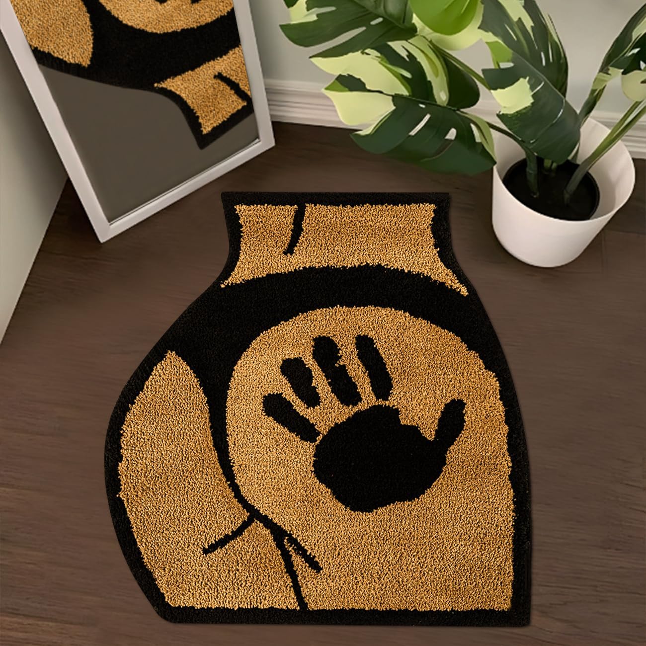 

VIKAMA Creative Bathroom Rug, Absorbent and Non-slip Shower Bathtub Mat, Soft Bedroom Bedside Carpet, Home Decoration 40x60cm 16x24inch