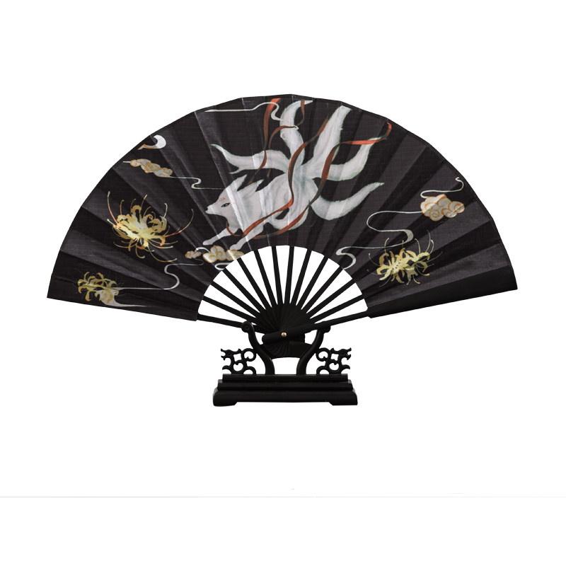 Chinese Style Outdoor Decorative Large Folding Fan Thickened Bamboo Durable Hand Fan Han Clothing Accessories Portable Hand Fan