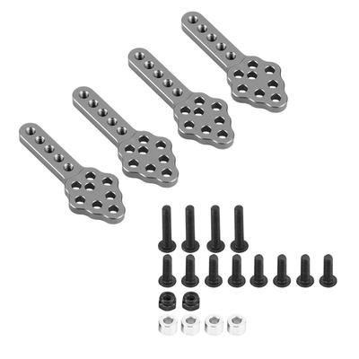 Conjunto de 4 peças Placa de Montagem de Amortecedor de Carro RC Altura Ajustável para 110 Crawler (Cor Titânio)