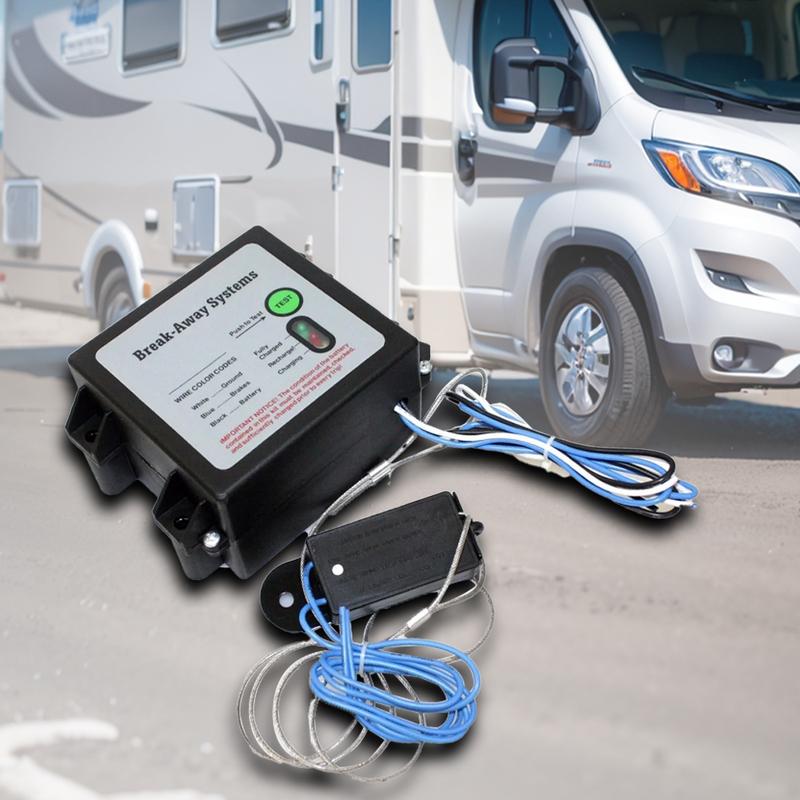 Trailer Brakes Breakaway Kit 12V LED Test Light Electric Breakaway System Trailer Brake Controller for Caravan Trailer Camper