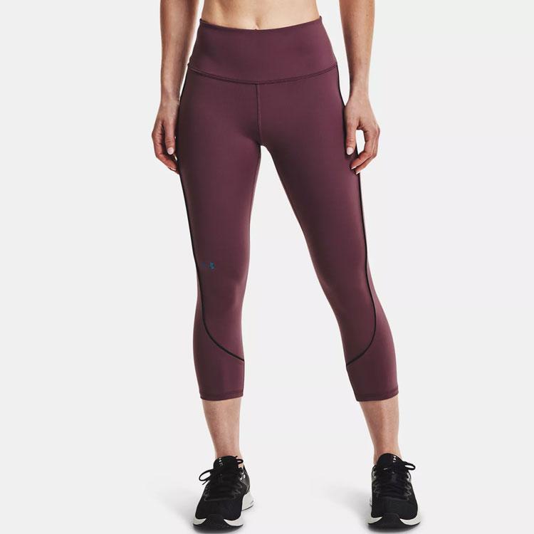 Under Armour Rush Breathable Fitness Capri Pants Women Bottoms Purple 1368357-554