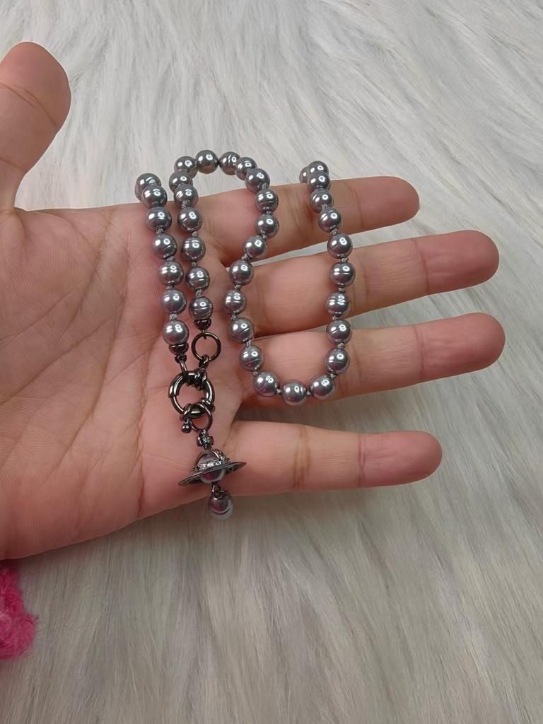 Empress Dowager Baroque Pearl Teardrop Necklace