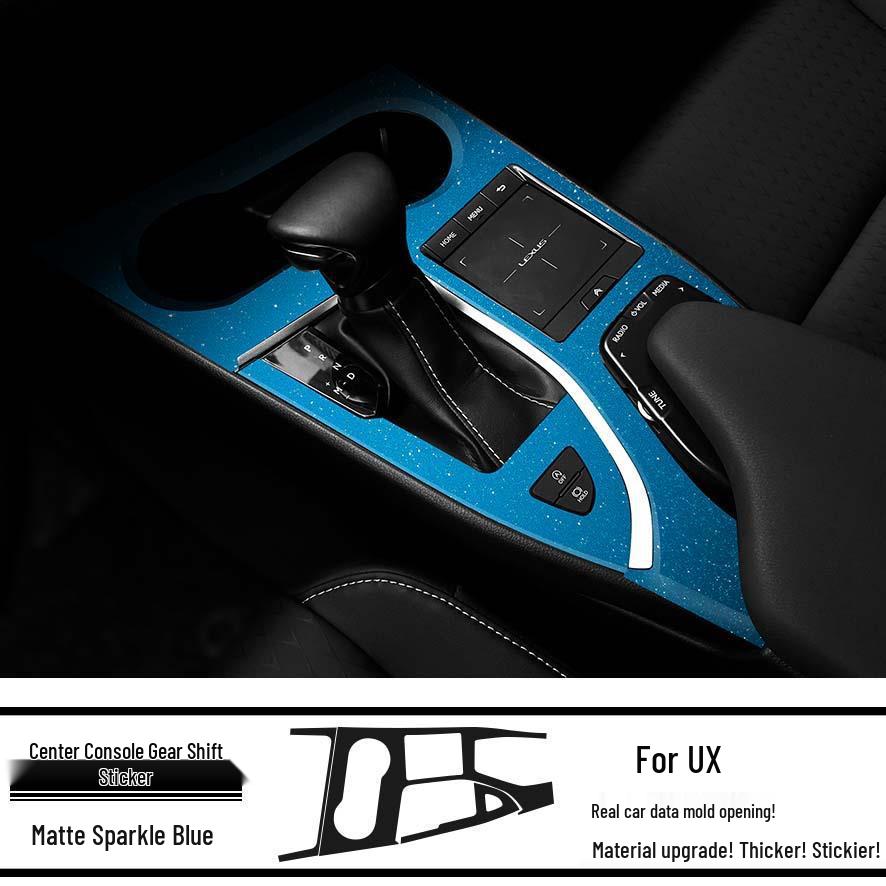 Starry Sky Carbon Fiber Console Sticker for 19-20 Lexus UX Interior Gear Shift Modification