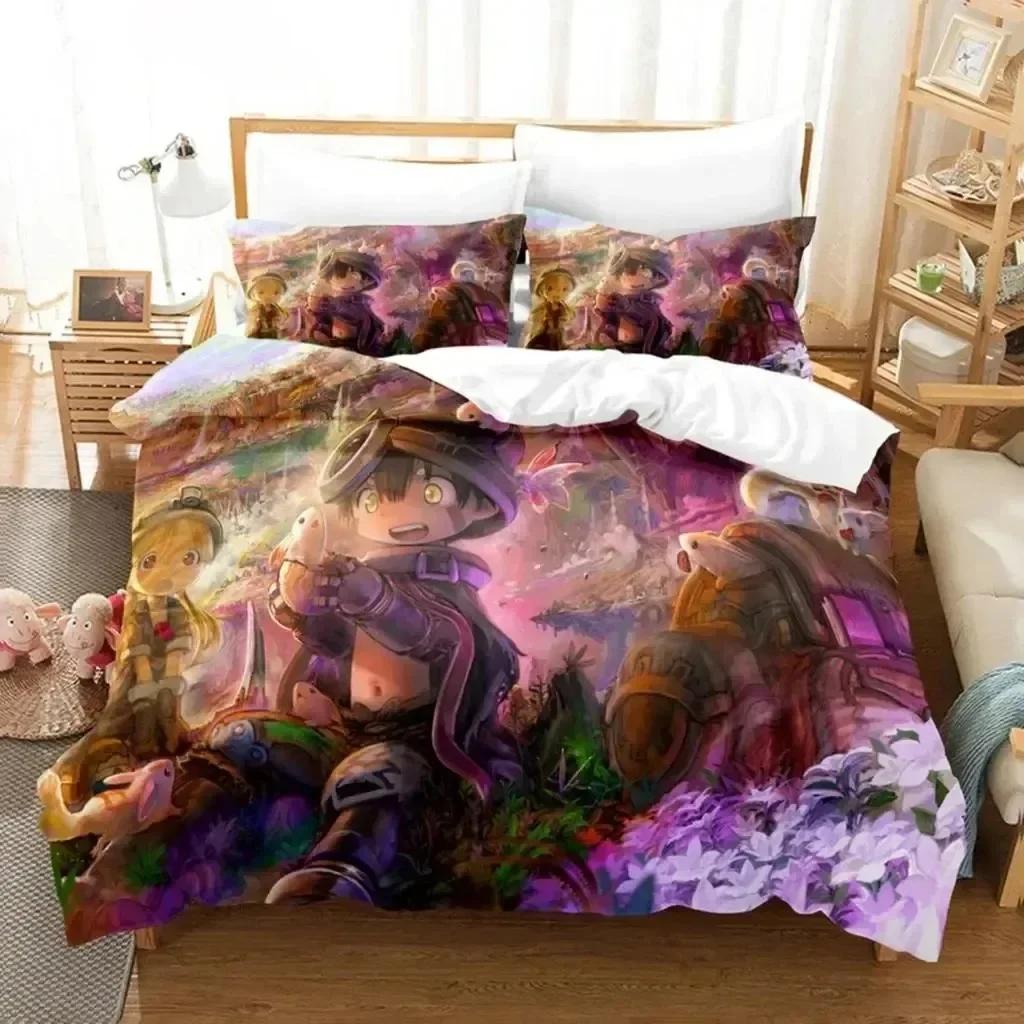 Luxury New 3D Print Anime Made In Abyss Bedding Set Boys Girls Twin Queen Size Duvet Cover Kids Adult Fashion Home Textileextile