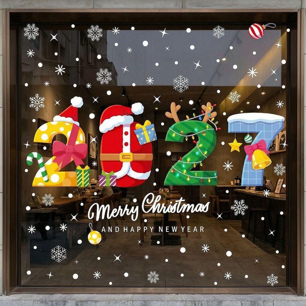 2027 Window Static Clings Electrostatic Window Decorations  Shopwindow Ornament
