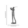 Golfer Statue with Golf Club Silver-Gray Sculpture Stylish for Desk