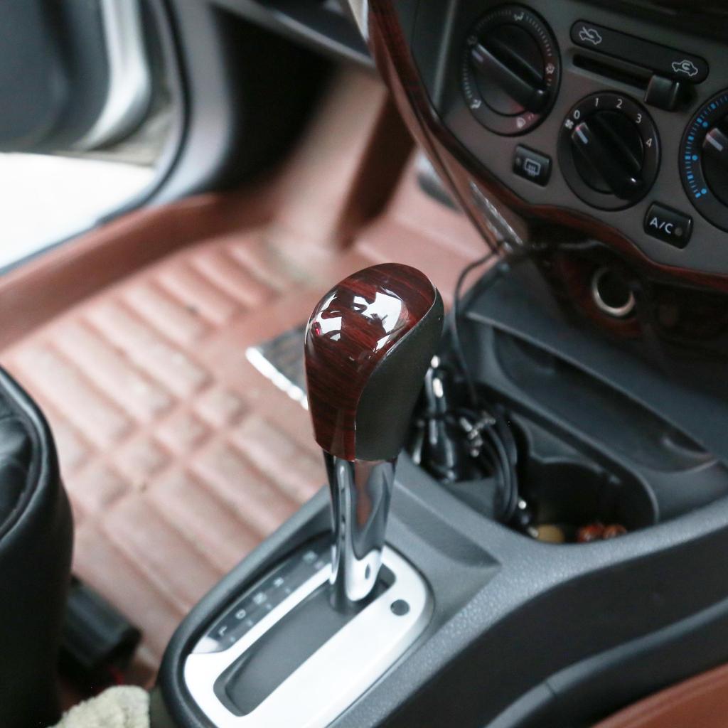 13-15 Livina Carbon Fiber & Peach Wood Interior Trim Stickers for Center Console