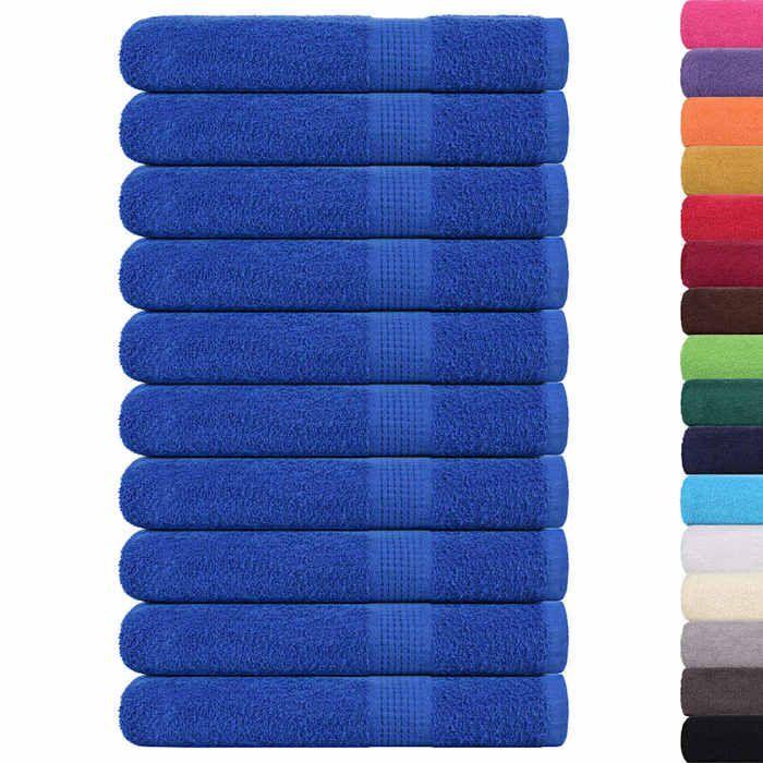 VidaXL Serviettes de sauna 10 pcs bleu 80x200 cm 360 g/m² 100% coton, serviette, serviette de bain, serviette en coton 136721