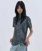 WELLBEING EXPRESS Flower Camouflage Half Sleeve Charcoal
