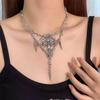 Barbed Wire Necklace Gothic Thorns Metal Barbed Wire Chain Necklace Jewelry for Men Women Y2K Chain