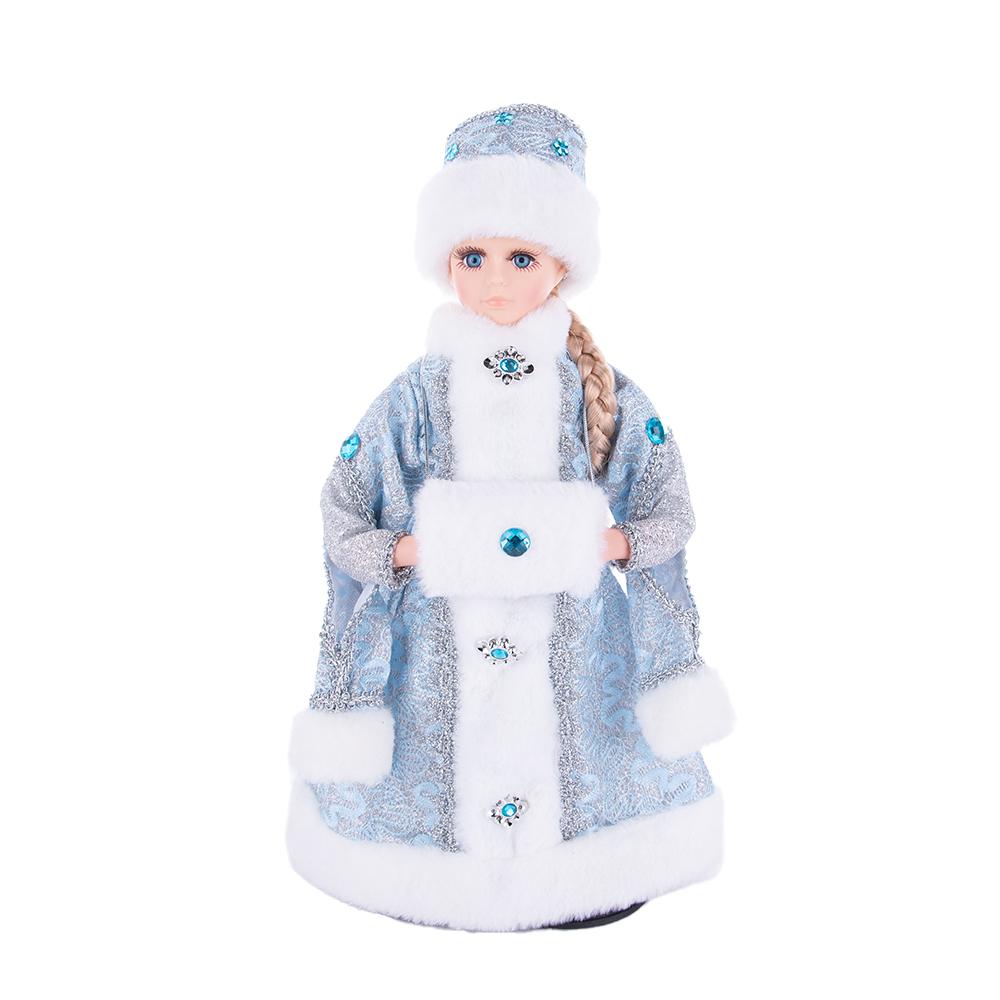 Ice Blue & Silver Pattern Snegurochka Plush Ornament