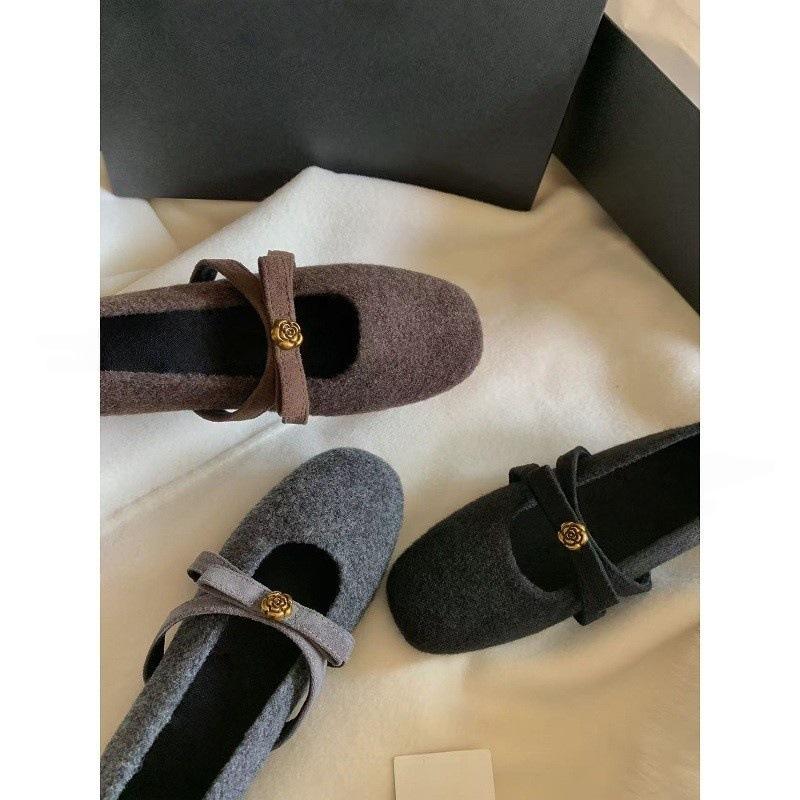 Height Increase Inner Height Increase Velvet Mary Jane Fluffy Shoes Autumn and Winter