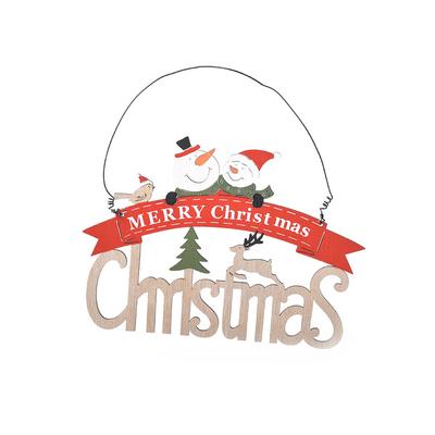 Christmas Tree Hanging Sign Ornaments Household Interesting Wood Scene Layout Plate Pendant Xmas Decor Festival Ornament