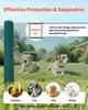 Temporary Fence with Posts, 1.2 x 25m Plastic Mesh Fencing, Garden Safety Fences Netting with Double-Spike Stakes & Guy Ropes, Temporary Fence for