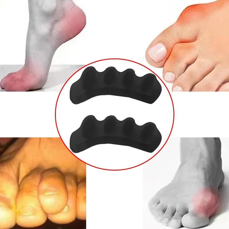 1Pair (2pcs) New Soft Gel Toe Separator Bunion Corrector Hammer Toe Straightener Spacers Stretcher Foot Care Tool