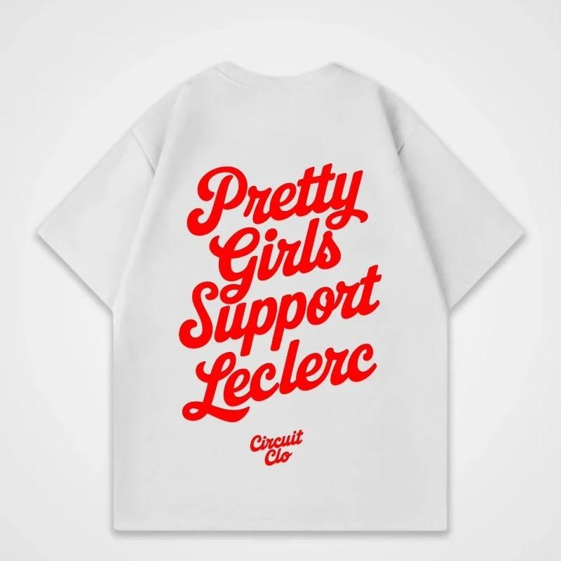 

Women Men T-shirts New Classic F1 Shirt Racer Top Pretty Girls Support Leclerc Tees Casual Men s Women Oversize T-Shirt M