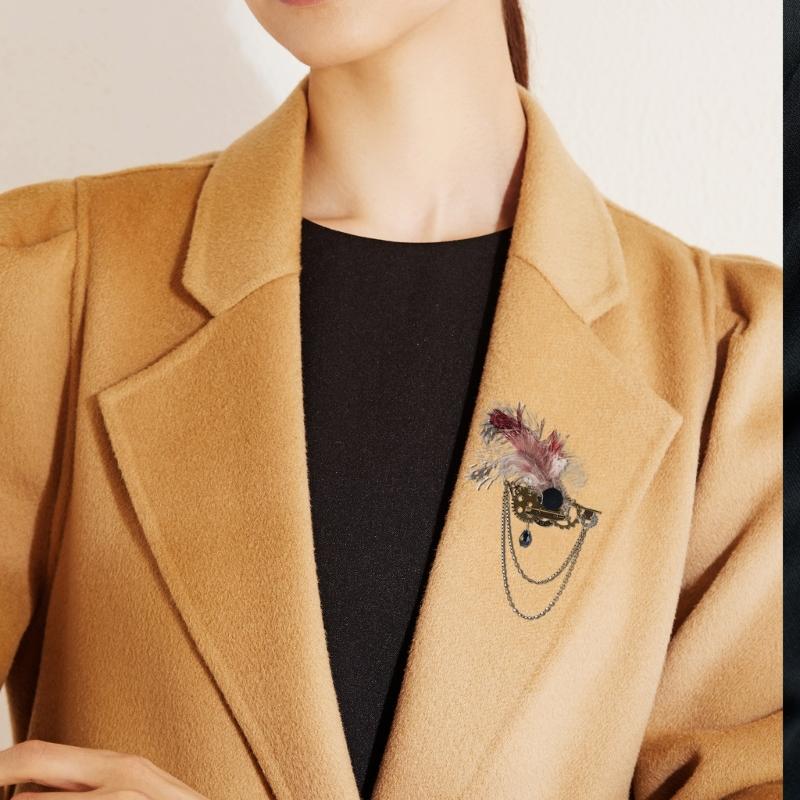 Steampunk Vintage Gear Brooch Chain Breastpin Gothic Lapel Pin Badges Jewelry for Women and Man Halloween Party Costume