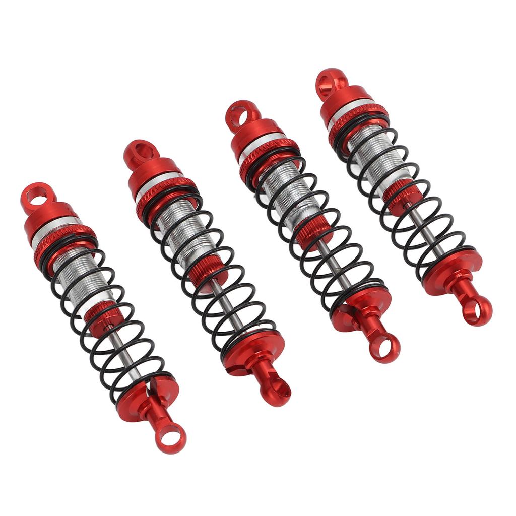 Front Rear Shock Absorbers Aluminum Alloy Front Rear Shock Damper for Traxxas Latrax Teton 1 18 RC Car Red