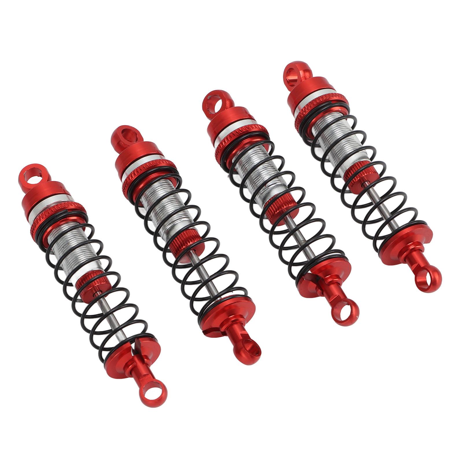 

Front Rear Shock Absorbers Aluminum Alloy Front Rear Shock Damper for Traxxas Latrax Teton 1 18 RC Car Red червоний