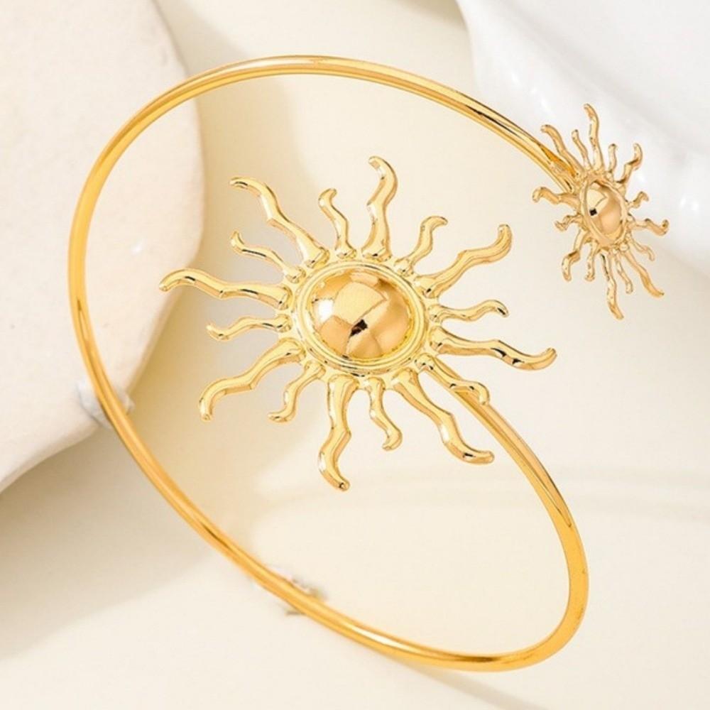Bohemian Style Open Arm Ring Sunflower Arm Bracelet Fashion Arm Bangle Jewelry Gift