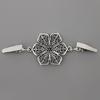 Floral Alloy Cardigan Clip Shawl Collar Brooch Sweater Guard Holder for Women Blouses Shirts and Dresses