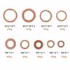 100 adet//kutu Bakır Pul O Halka Contaları Düz Halka Conta Takımı Çeşitli Araba Enjektörleri İçin Bakır Sızdırmazlık Halkaları Yağ Boşaltma Tapası