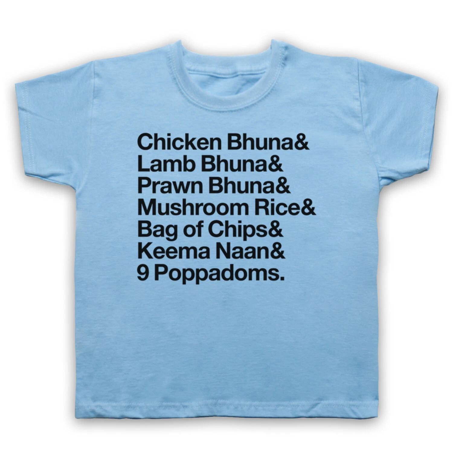 

GAVIN & STACEY SMITHY INDIAN ORDER BHUNA NAAN POPPADOM KIDS CHILDS T-shirt 120