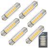 WiseShine C5W Light Bulb 38mm 39mm LED Bulb Warm White 6418 6411 6423 DC