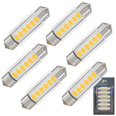 WiseShine C5W Glühbirne 38mm 39mm LED-Birne Warmweiß 6418 6411 6423 DC