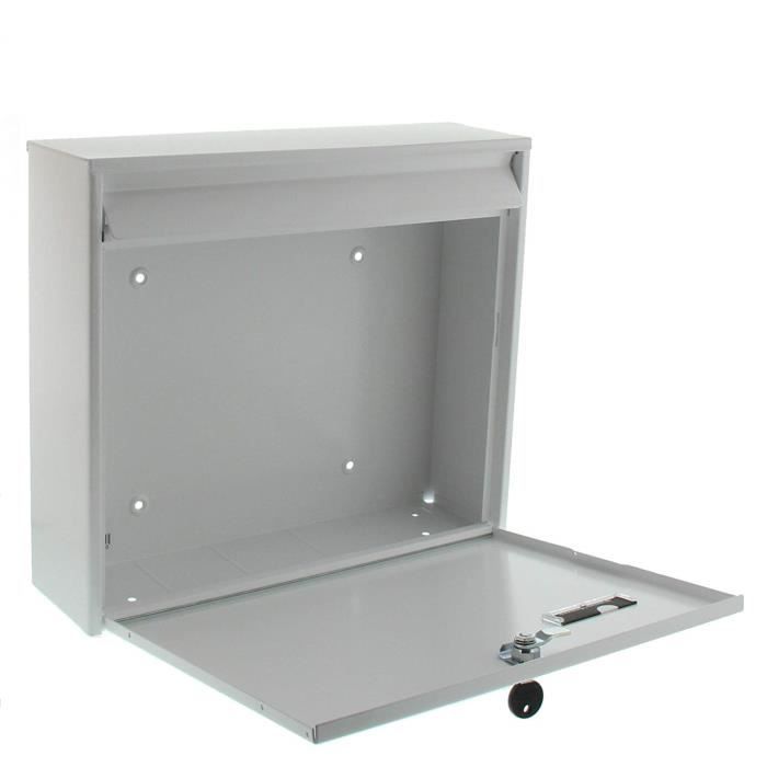 Boîte Aux Lettres - Burg-Wächter - Mail 5877 W - Grand Volume - Acier Galvanisé - Format A4