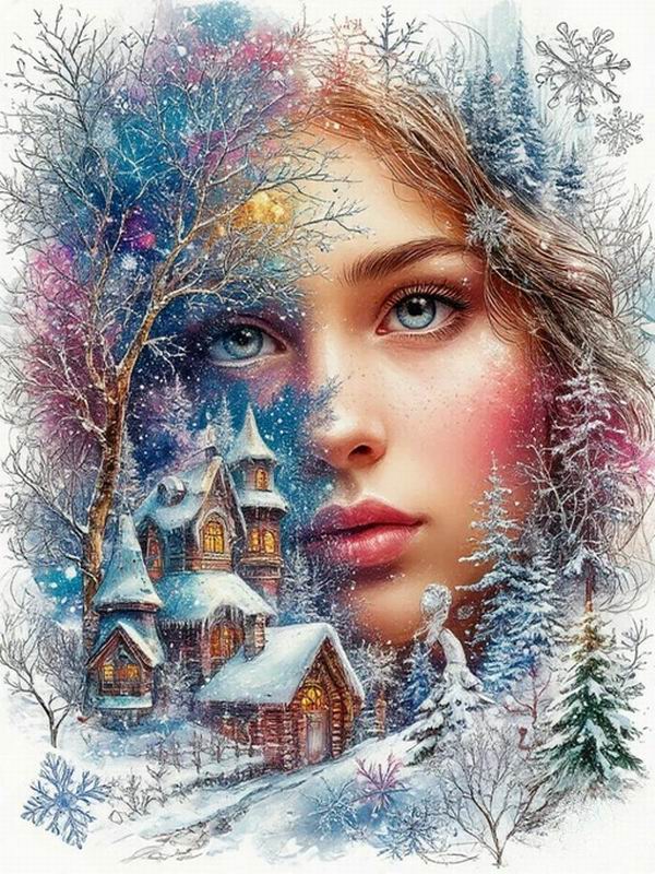 Diamond Painting Abstract Woman Castle Scenery Diy Full Square Round Drill Rhinestone Embroidery Sale Mosaic Cross Stitch Kits Wall Decor