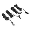 4Pcs Outdoor Camping Rope 9.8ft Nylon Wind Proof Reflective Strip Adjustable Length Tent Cord Tie