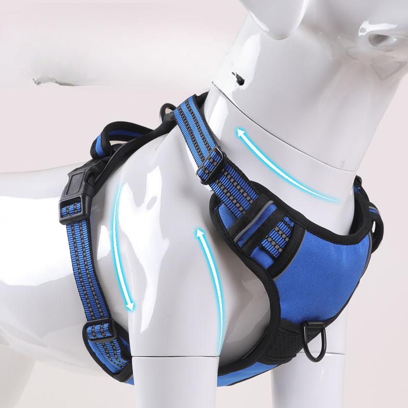 Dog Walking Pet Strap Universal Reflective Vest Dog Leash Chest Back