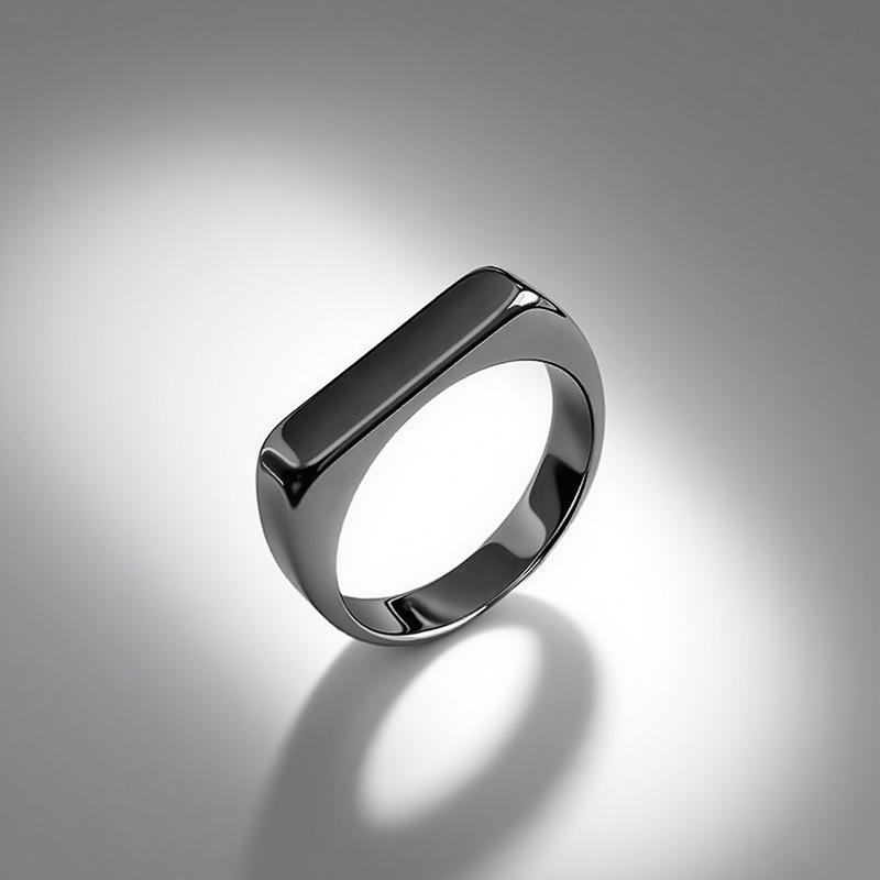 Titanium Steel European & American Women's Ins Style Cold-Tempered Ring
