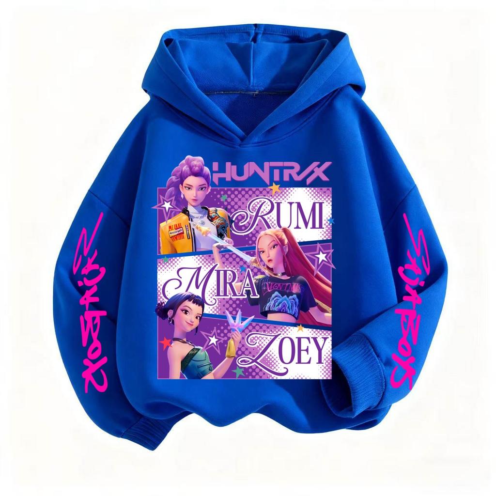 Bawełniana bluza z kapturem KPop Łowcy Demonów Mira dla dzieci Ubrania Nastolatki Chłopcy Dziewczynki Ubrania Modne Ubrania Bluza na wiosnę i jesień