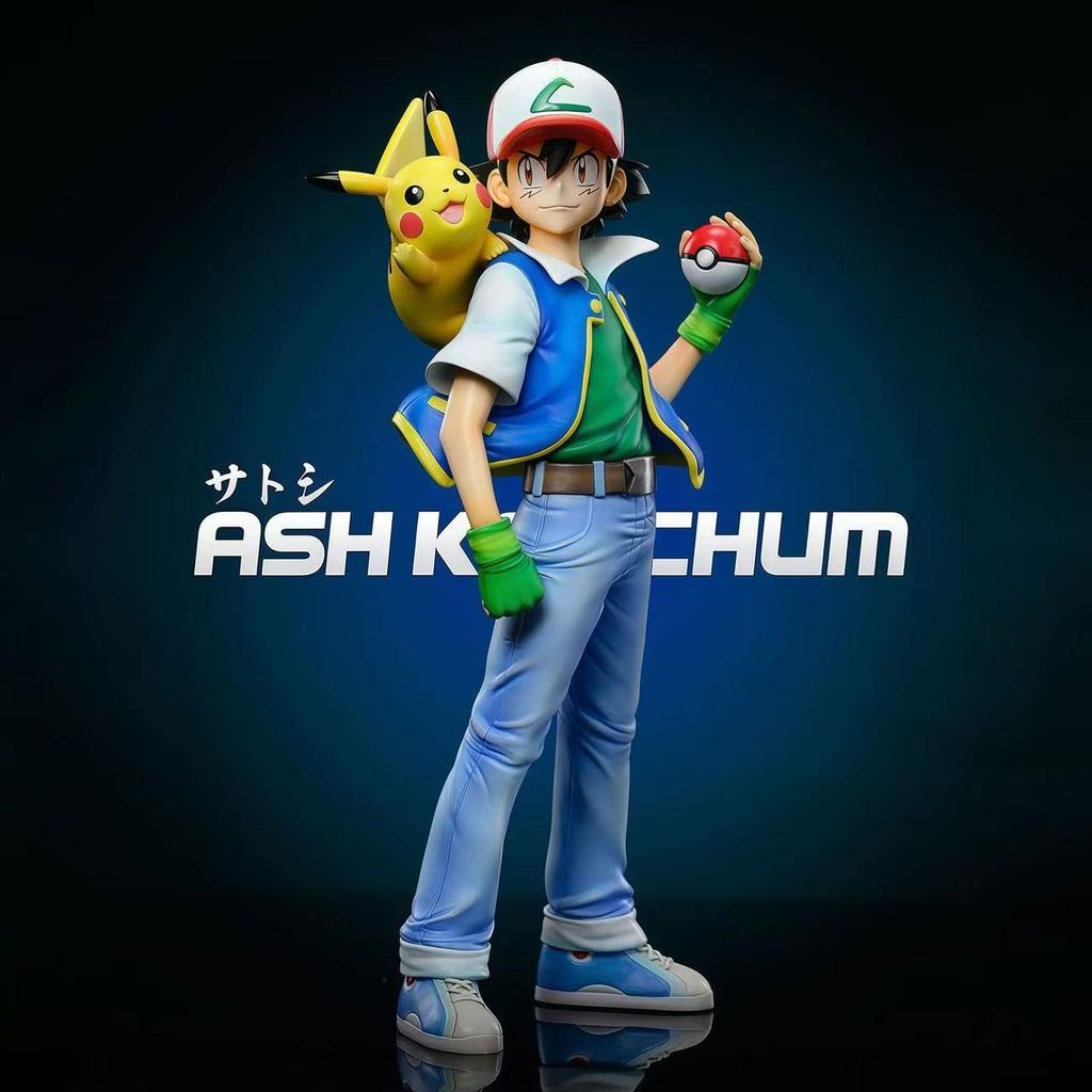 Anime figurka Asha Ketchuma 18 cm PVC GK Soška Model Sběratelská panenka Pro dekoraci pokoje stolu Akční figurka Hračka s Brockem a Misty