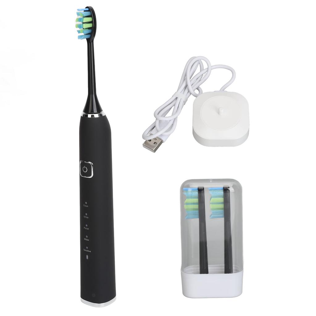 Electric Tooth Brush 5 Modes IPX7 Waterproof Charging Base 1200mAh Smart Toothbrush with Brushhead