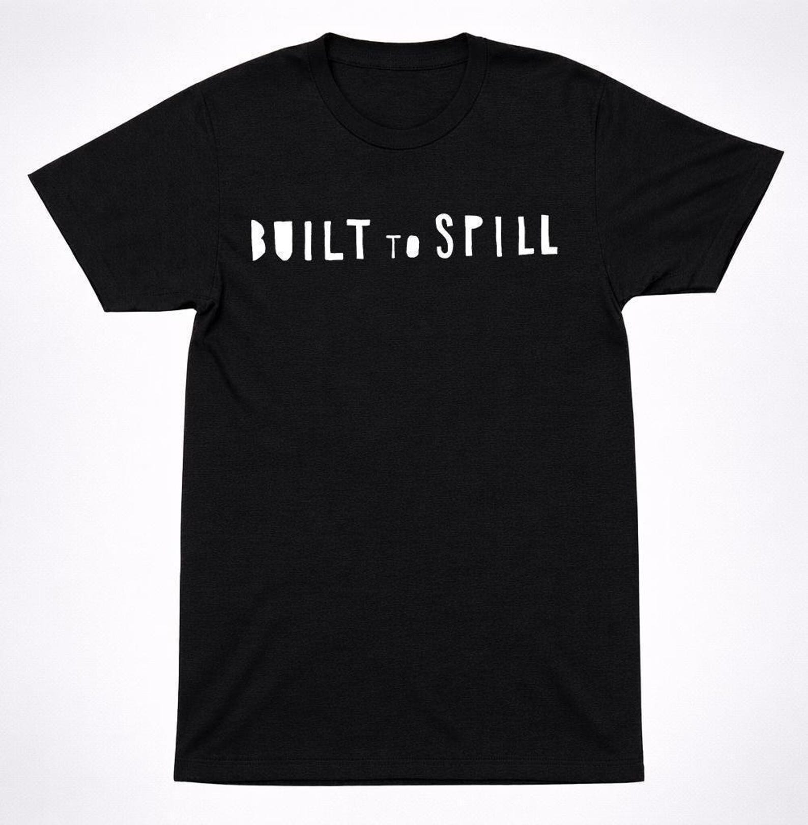 Built to Spill T-Shirt: Indie Rock Band Logo (Minimal Black Unisex Tee) XL
