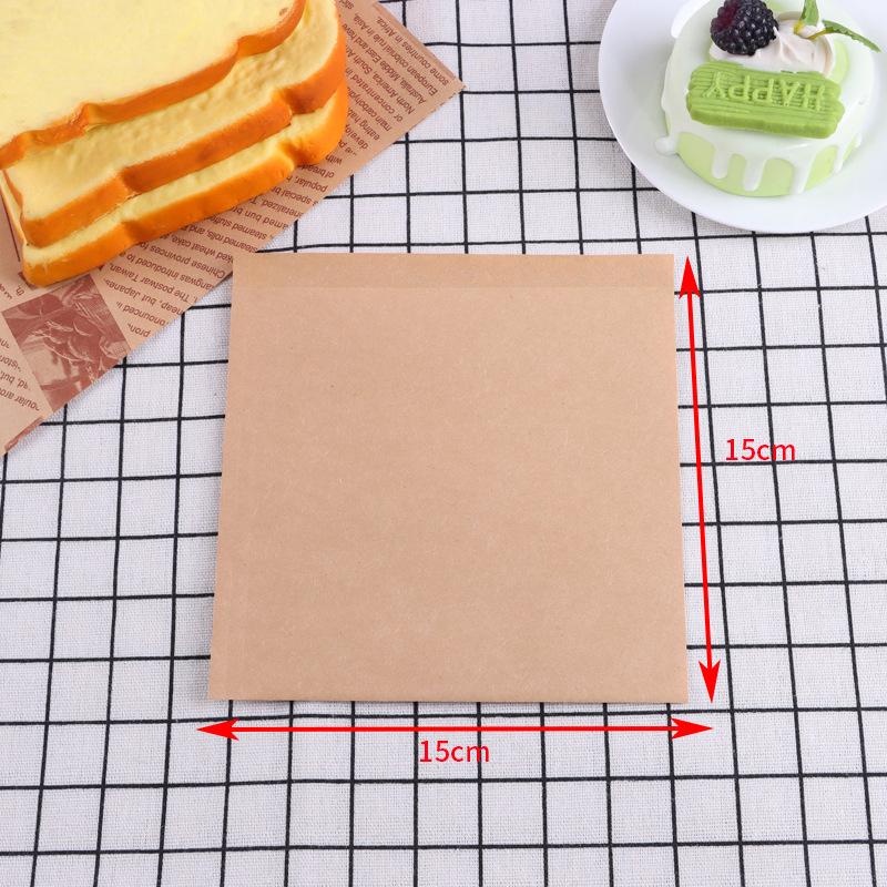 

50 шт./Лот Крафт-пакеты для выпечки Крафт-бумага Обертка для сэндвичей Одноразовая бумага для упаковки пищевых продуктов Треугольная форма Маслостойкий Пончик