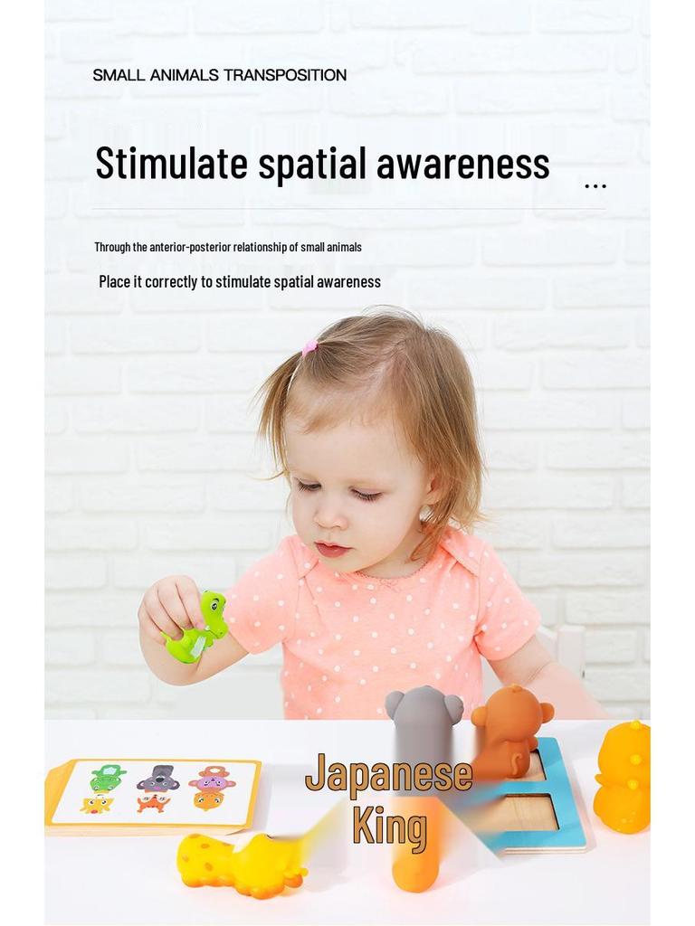 Children's Interactive Animal Park Queueing & Swapping Educational Blocks Tabletop Game