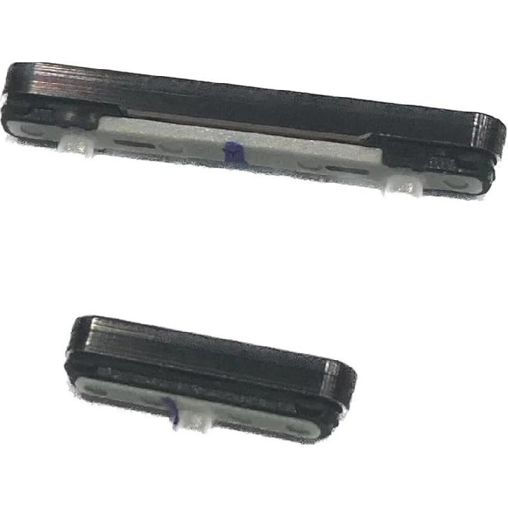 2X Power Volume Button Outer Side Keys Replacement Compatible with Samsung S23/S23+ Plus (Black)
