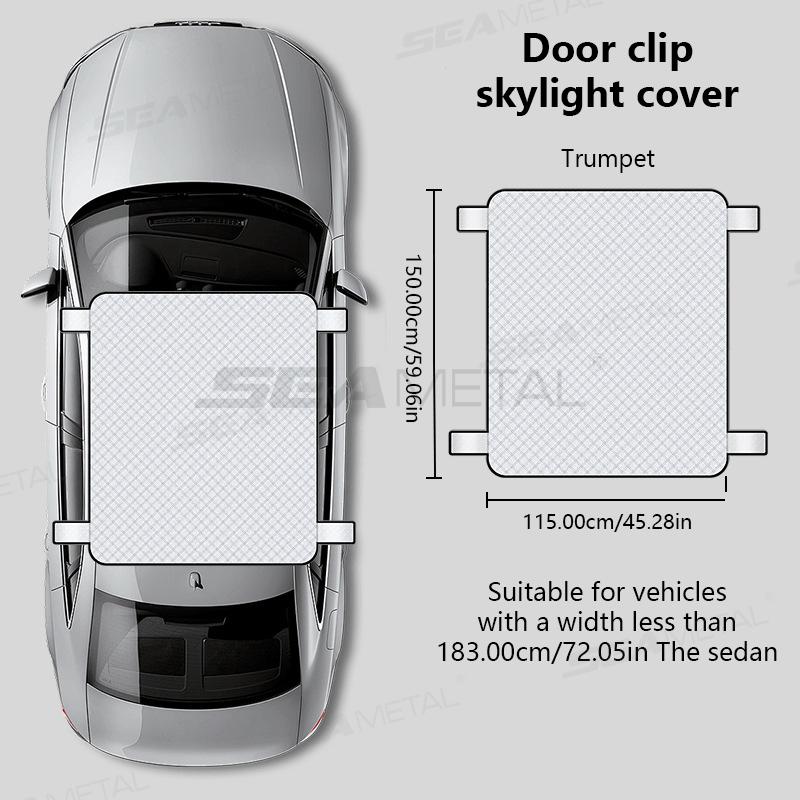 SEAMETAL Car Sunroof Shade Cover Sunscreen Waterproof Ice Snow Protection Sun Protection Car Roof Cover For Sedans SUVs Goods