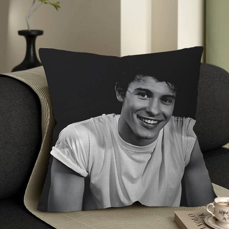 S-Shawn-Mendes Pop-Melodic Office Cushion Pillowcase Car Cushion Cover45X45CM Lumbar Pillowcase Sofa Pillowcover